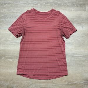 Lululemon 5 Year Basic Tee Men’s M Color Sharp Strip Copper‎ Clay Artic Plum